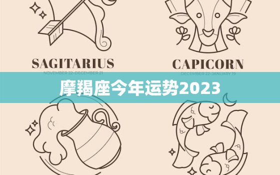 摩羯座今年运势2023，摩羯座今年运势2023年运程