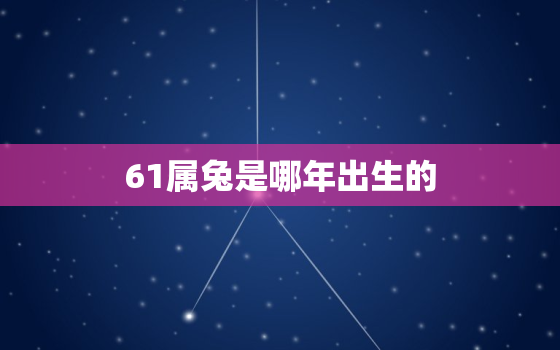 61属兔是哪年出生的，属兔是六几年生今年多大