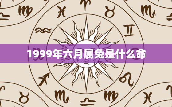 1999年六月属兔是什么命，99年属兔六月的是什么命