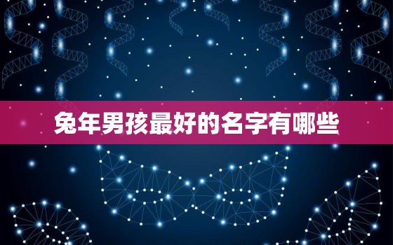 兔年男孩最好的名字有哪些，兔年男孩取名叫什么好