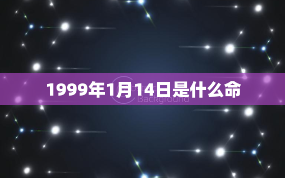 1999年1月14日是什么命，1999年1月14号是什么命