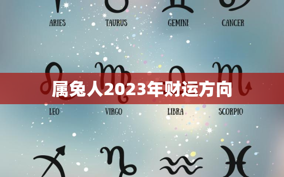 属兔人2023年财运方向，属兔人2023年运程