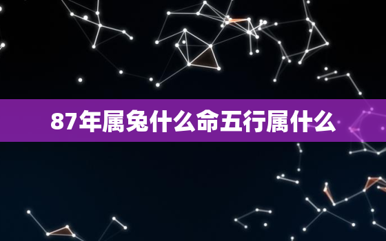 87年属兔什么命五行属什么，87年属兔什么命五行是什么