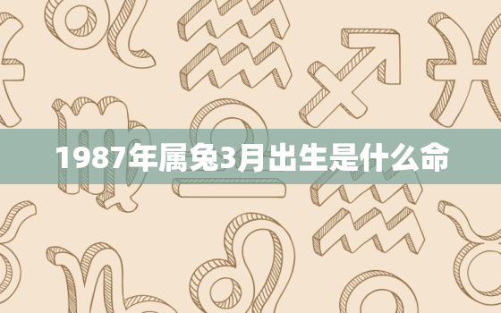 1987年属兔3月出生是什么命，1987年3月兔的命运如何