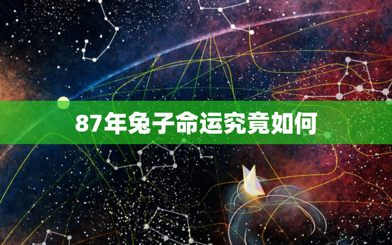 87年兔子命运究竟如何，87年的兔命运如何