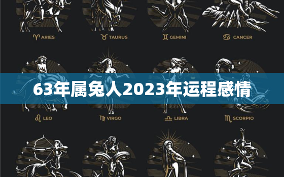 63年属兔人2023年运程感情，63年兔在2021年的运势