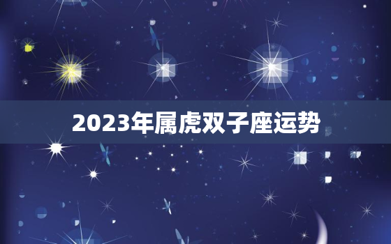 2023年属虎双子座运势，属虎的双子座未来十年运气