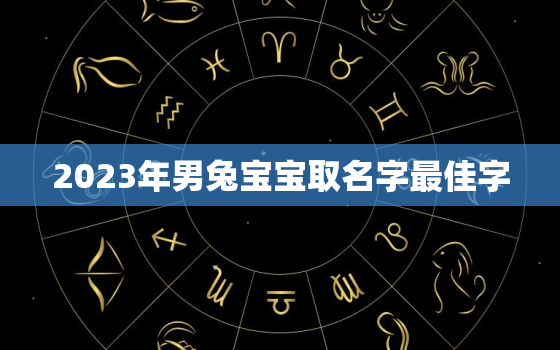 2023年男兔宝宝取名字最佳字，2023年男兔宝宝取名字