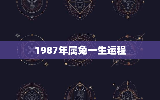 1987年属兔一生运程，1987属兔一生运势