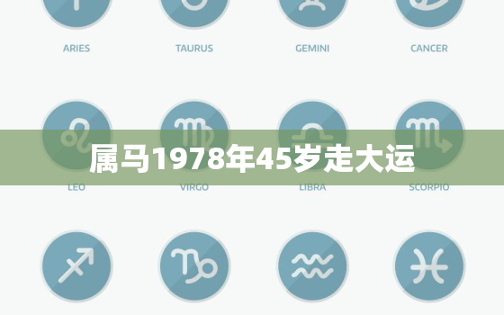 属马1978年45岁走大运，78年属马45岁婚姻状况