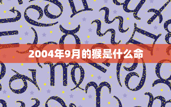 2004年9月的猴是什么命，2004年
月属猴是什么命