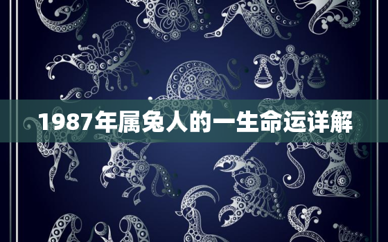 1987年属兔人的一生命运详解，1987年属兔子的一生命运