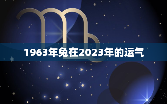 1963年兔在2023年的运气，63年兔在2023年运势