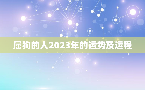 属狗的人2023年的运势及运程，71年属狗的人2023年的运势及运程