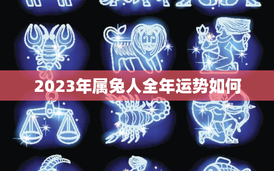 2023年属兔人全年运势如何，2023年属兔的人运势