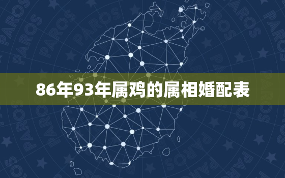 86年93年属鸡的属相婚配表，86年93年 在一起合适吗