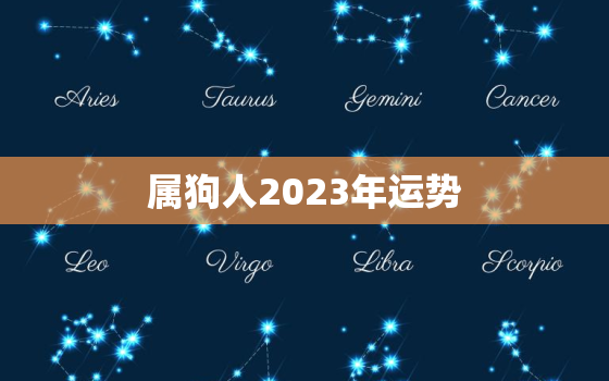 属狗人2023年运势
，属狗2023年运势及运程每月运程狗