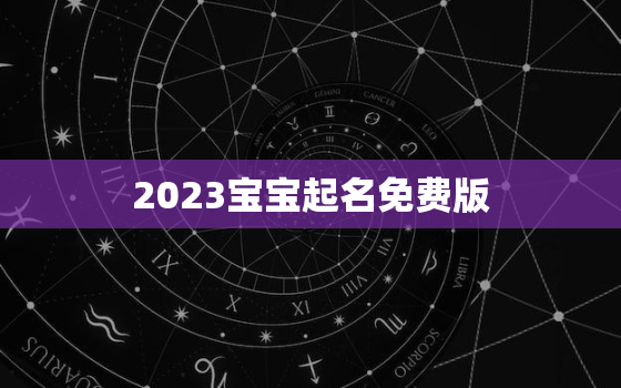 2023宝宝起名免费版，2023宝宝起名免费版大全