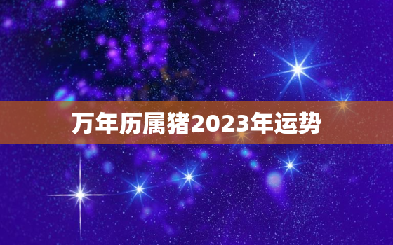 万年历属猪2023年运势，属猪2023年运势第一运势