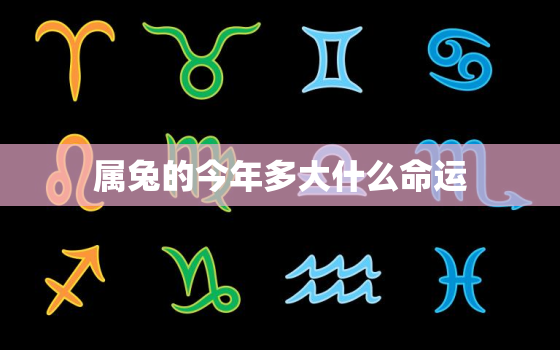 属兔的今年多大什么命运，属兔的今年多大2021年多大