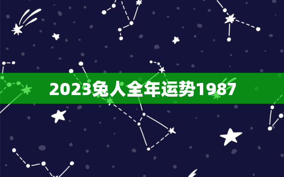 2023兔人全年运势1987，2023兔人全年运势男