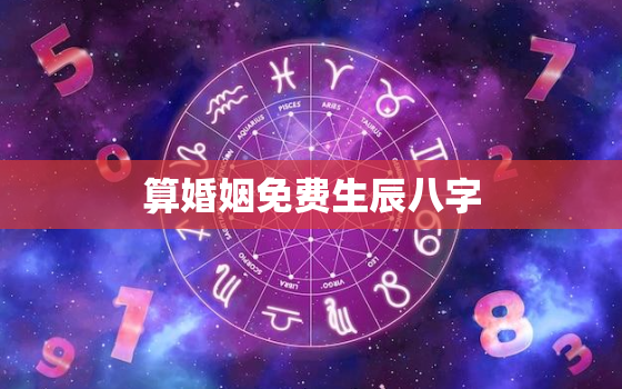 算婚姻免费生辰八字，算婚姻生辰八字算婚姻配对