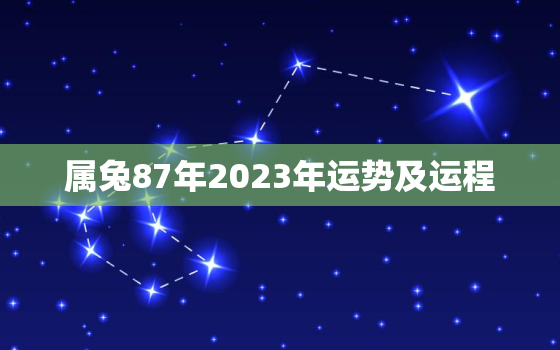 属兔87年2023年运势及运程，87年兔2023年运势及运程每月运程