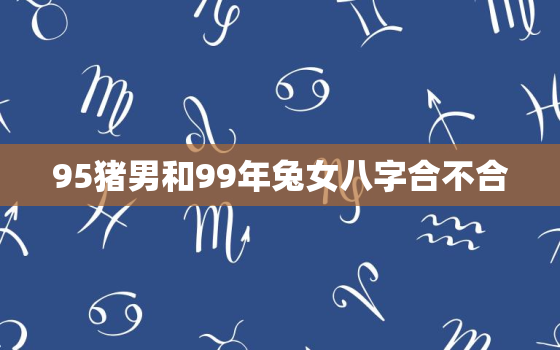 95猪男和99年兔女八字合不合，95属猪男和99年属兔女配吗