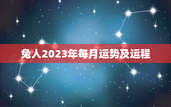 兔人2023年每月运势及运程，属兔2023年运势