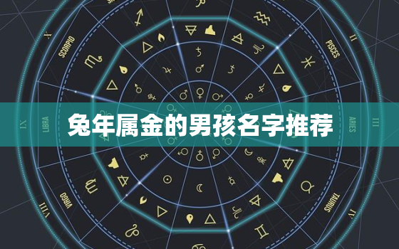 兔年属金的男孩名字推荐，属金男孩名字大全