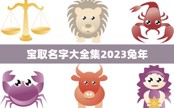 
宝取名字大全集2023兔年，202男孩子名字