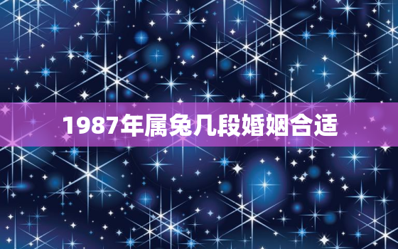 1987年属兔几段婚姻合适，1987年属兔几段婚姻合适女