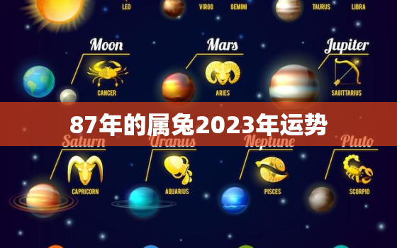 87年的属兔2023年运势，87年属兔2023年运势及运程每月运程