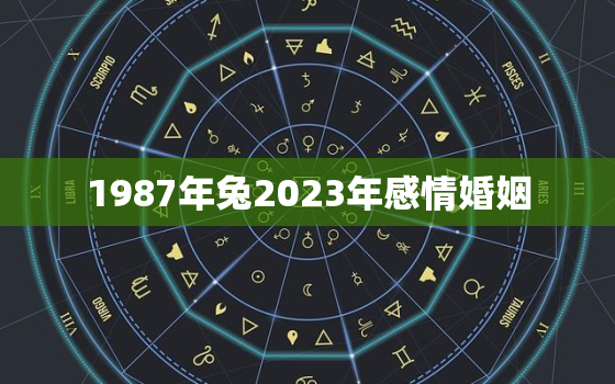 1987年兔2023年感情婚姻，1987年兔女2023年感情与婚姻