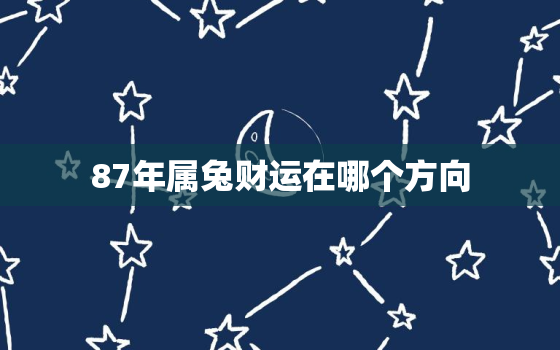 87年属兔财运在哪个方向，87年属兔的财位方向与位置