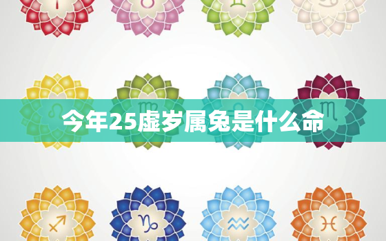 今年25虚岁属兔是什么命，今年虚岁25岁是什么命