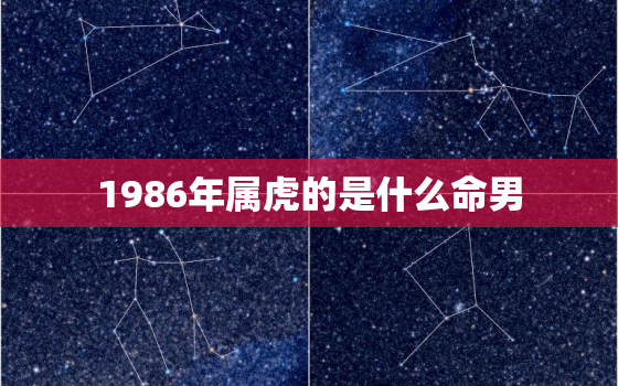 1986年属虎的是什么命男，1986年属虎是什么命运