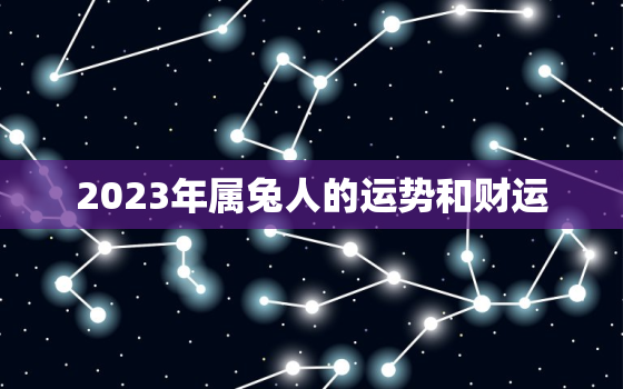 2023年属兔人的运势和财运，2023年属兔人的运势和财运如何