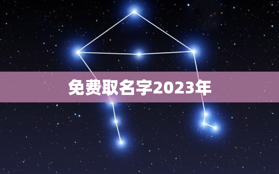 免费取名字2023年，2021取名字大全免费