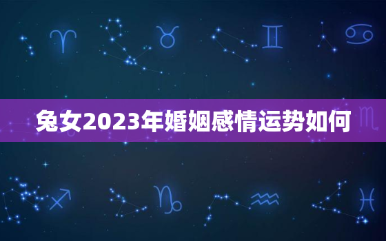 兔女2023年婚姻感情运势如何，兔女2023年婚姻感情运势如何样