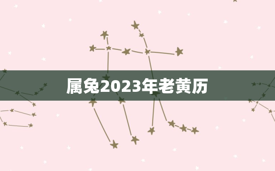 属兔2023年老黄历，属兔的2023年