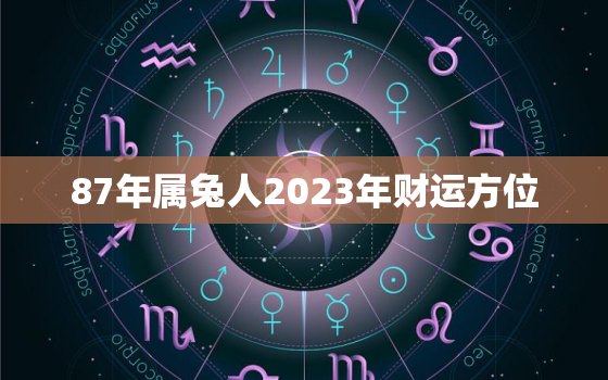 87年属兔人2023年财运方位，87年属兔人2023年运势运程每月运程