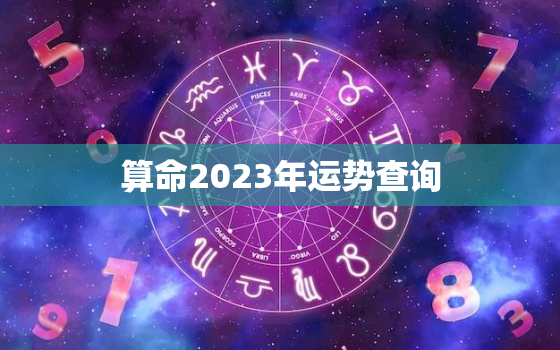 算命2023年运势查询，八字测2023年运势