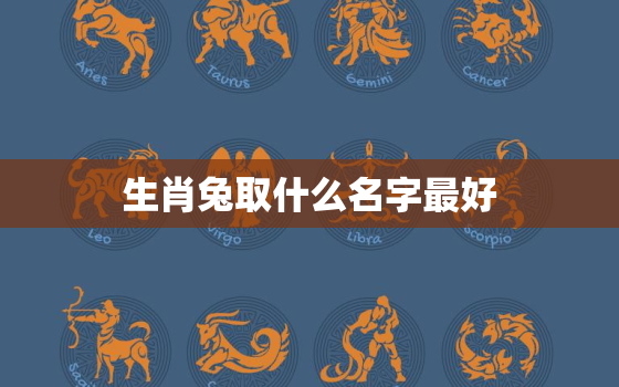 生肖兔取什么名字最好，生肖兔取名宝典