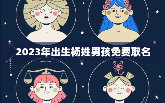 2023年出生杨姓男孩免费取名，2023年出生杨姓男孩免费取名字