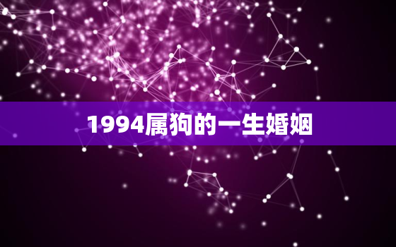 1994属狗的一生婚姻，94年狗过了28岁会越来越好