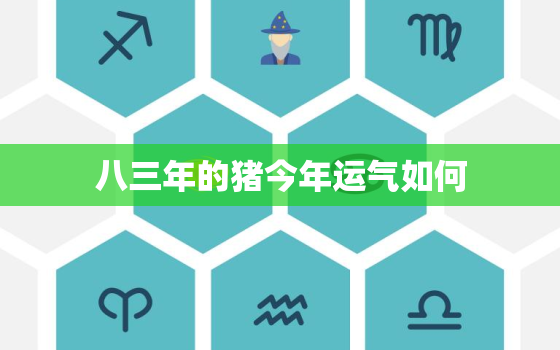 八三年的猪今年运气如何，2022年属猪下半年要出大事