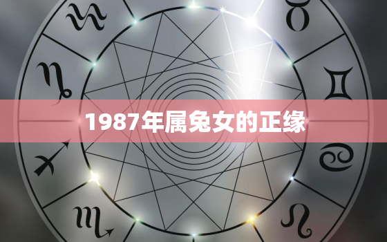 1987年属兔女的正缘，1987年属兔女人婚姻状况