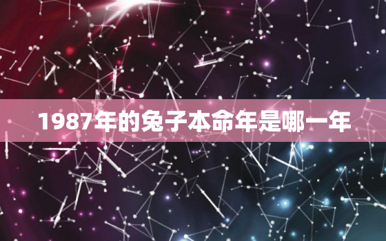 1987年的兔子本命年是哪一年，87年属兔本命年是哪一年