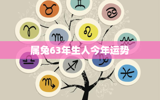 属兔63年生人今年运势，属兔的63年今年命运怎么样